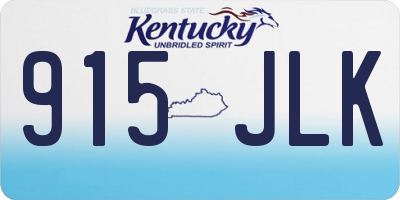 KY license plate 915JLK