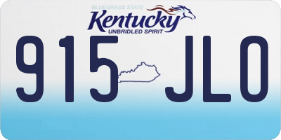 KY license plate 915JLO