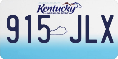 KY license plate 915JLX