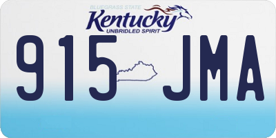 KY license plate 915JMA