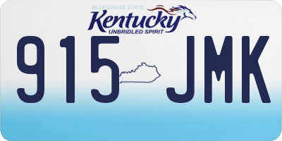 KY license plate 915JMK