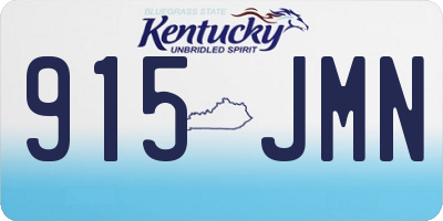 KY license plate 915JMN
