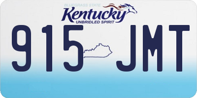 KY license plate 915JMT