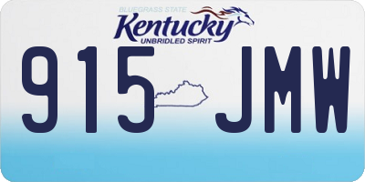 KY license plate 915JMW