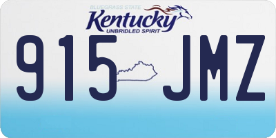 KY license plate 915JMZ