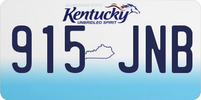 KY license plate 915JNB
