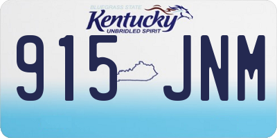 KY license plate 915JNM
