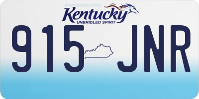 KY license plate 915JNR