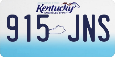 KY license plate 915JNS