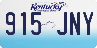 KY license plate 915JNY