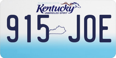 KY license plate 915JOE