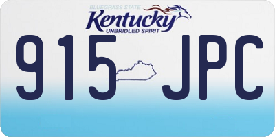KY license plate 915JPC