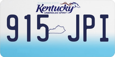 KY license plate 915JPI