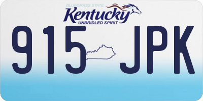KY license plate 915JPK