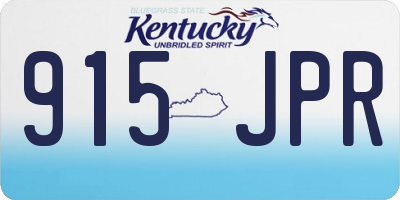 KY license plate 915JPR