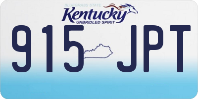 KY license plate 915JPT