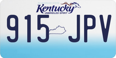 KY license plate 915JPV