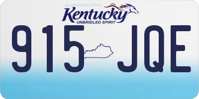 KY license plate 915JQE