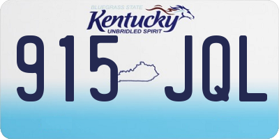 KY license plate 915JQL