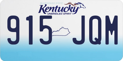 KY license plate 915JQM