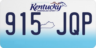 KY license plate 915JQP