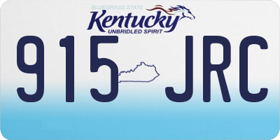 KY license plate 915JRC