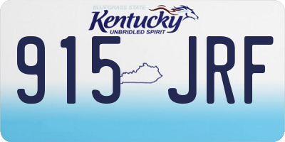 KY license plate 915JRF