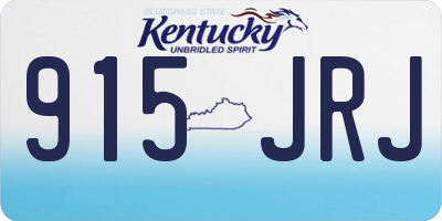 KY license plate 915JRJ