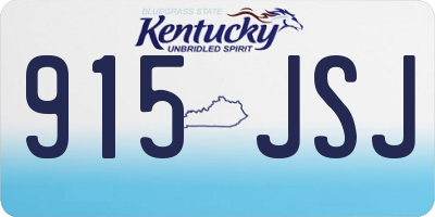 KY license plate 915JSJ