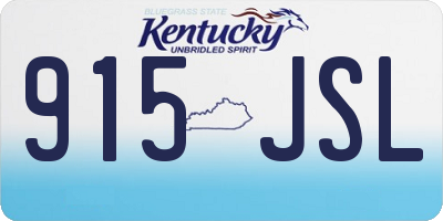 KY license plate 915JSL