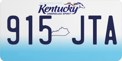 KY license plate 915JTA