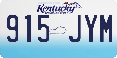 KY license plate 915JYM