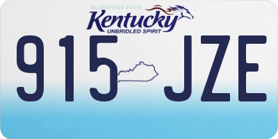 KY license plate 915JZE