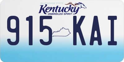 KY license plate 915KAI