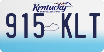 KY license plate 915KLT