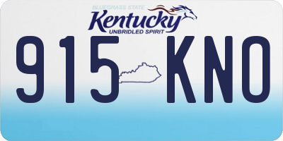 KY license plate 915KNO