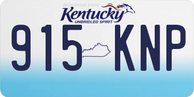 KY license plate 915KNP