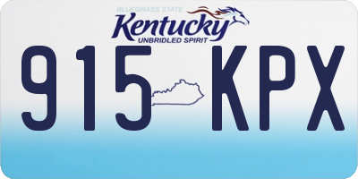 KY license plate 915KPX