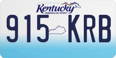 KY license plate 915KRB