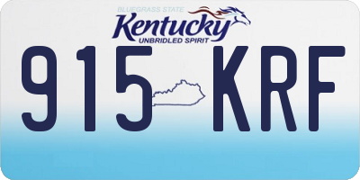 KY license plate 915KRF