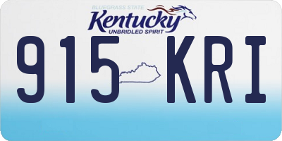 KY license plate 915KRI