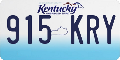 KY license plate 915KRY