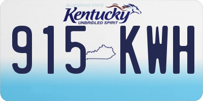 KY license plate 915KWH