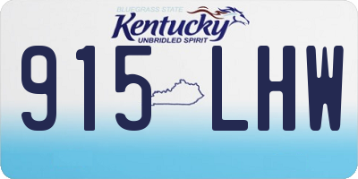 KY license plate 915LHW