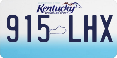 KY license plate 915LHX
