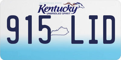 KY license plate 915LID