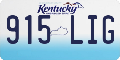 KY license plate 915LIG