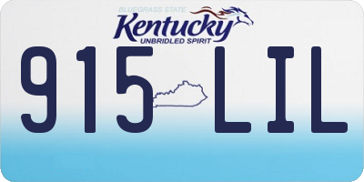 KY license plate 915LIL