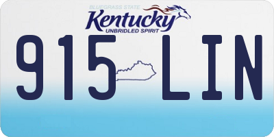 KY license plate 915LIN