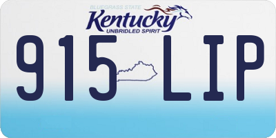 KY license plate 915LIP